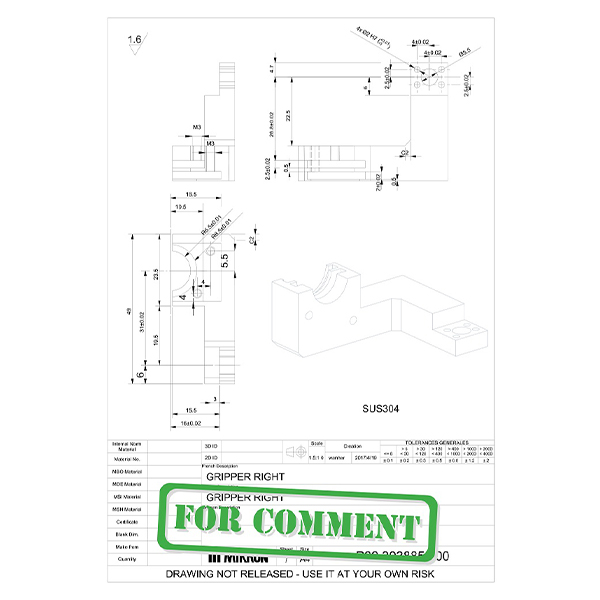 &ouml;zelleştirilmiş simetrik metal sağ tutucu-MWMECHPARTS
